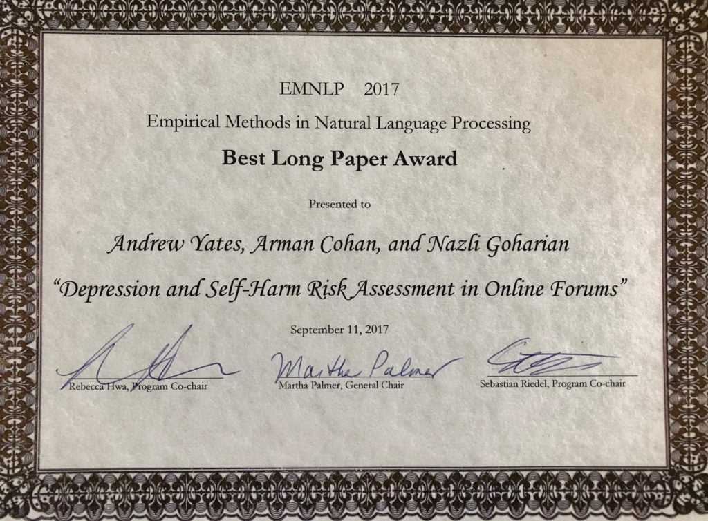 Best Long Paper Award