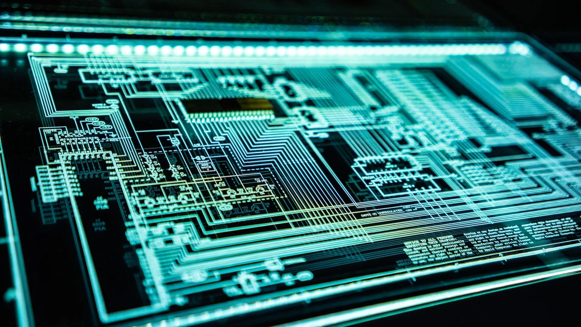 photo image of a circuit chip